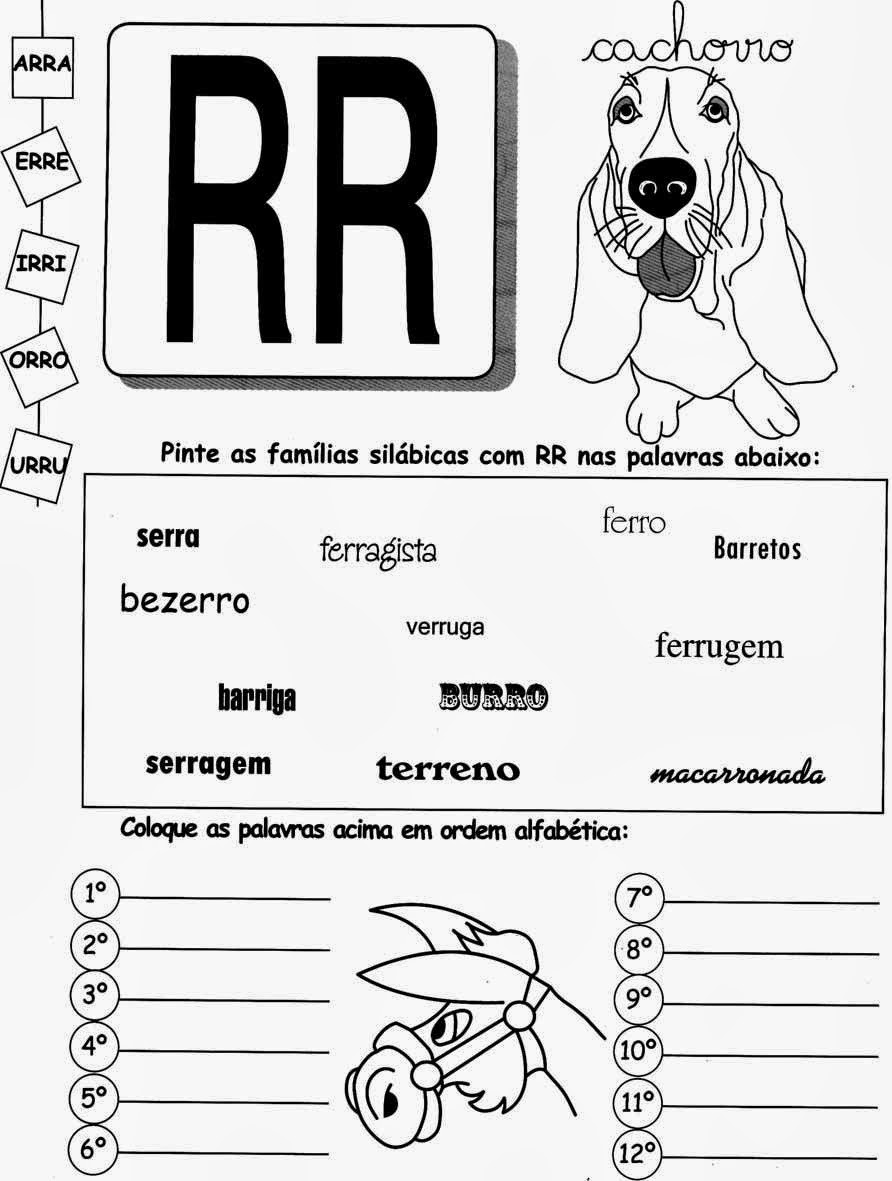 Psicopedagoga Jacqueline Marques: Atividades com RR.