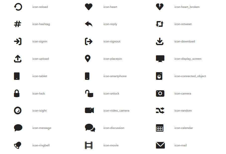 Icon set by MFG Labs