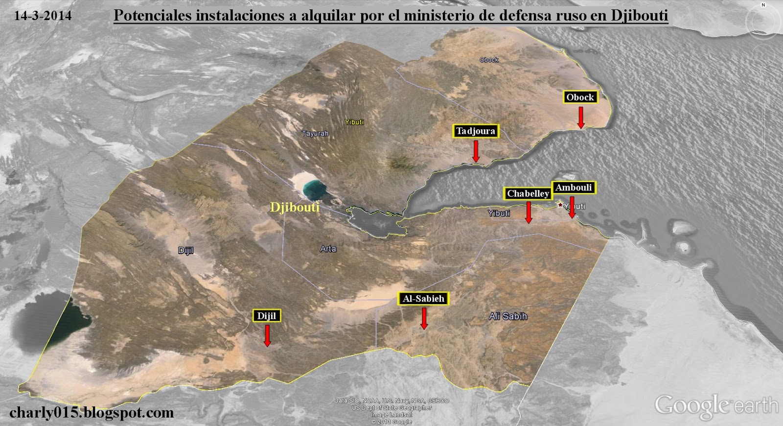 Djibouti Military Bases Map