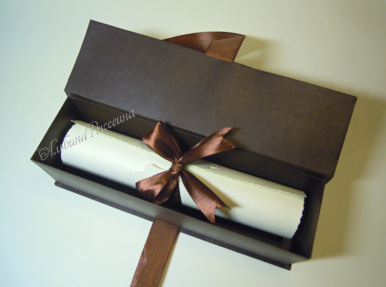 Поздравление с юбилеем на свитке. Свиток в коробке. : На крыльях ...