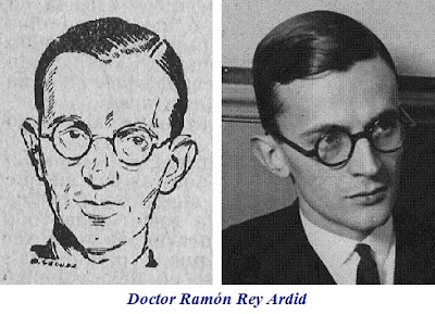 Dibujo y foto del Doctor Ramón Rey Ardid