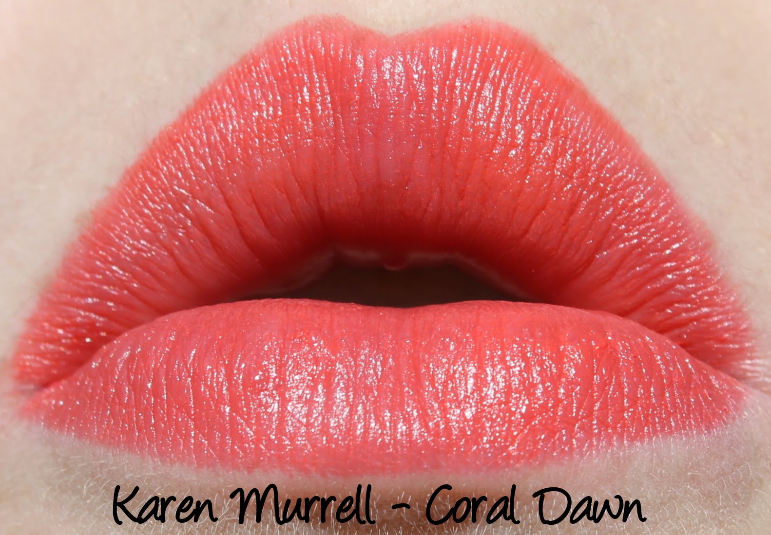 Karen Murrell Lipstick - Coral Dawn Swatches & Review