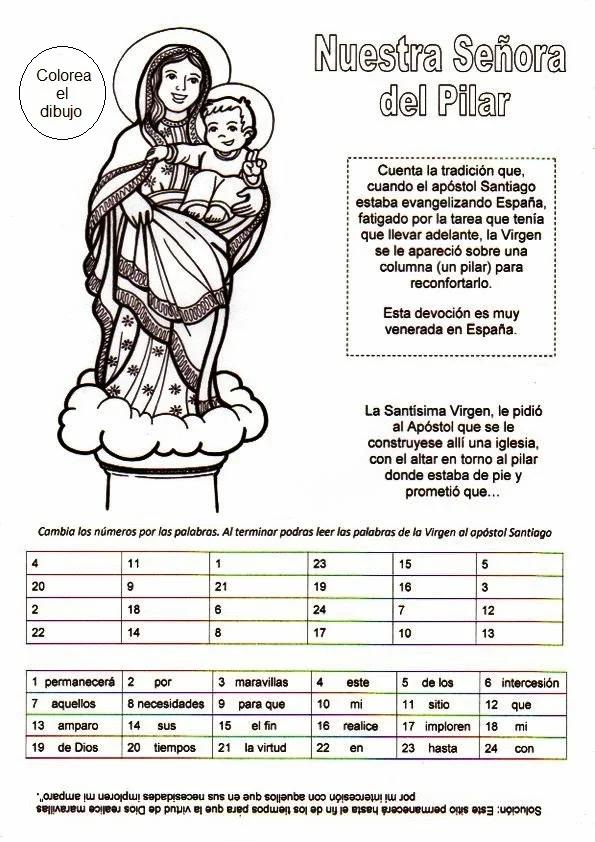 La Catequesis (El blog de Sandra): Recursos Catequesis Nuestra Señora del  Pilar