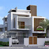 5 bedroom Box model three storied Kerala home design