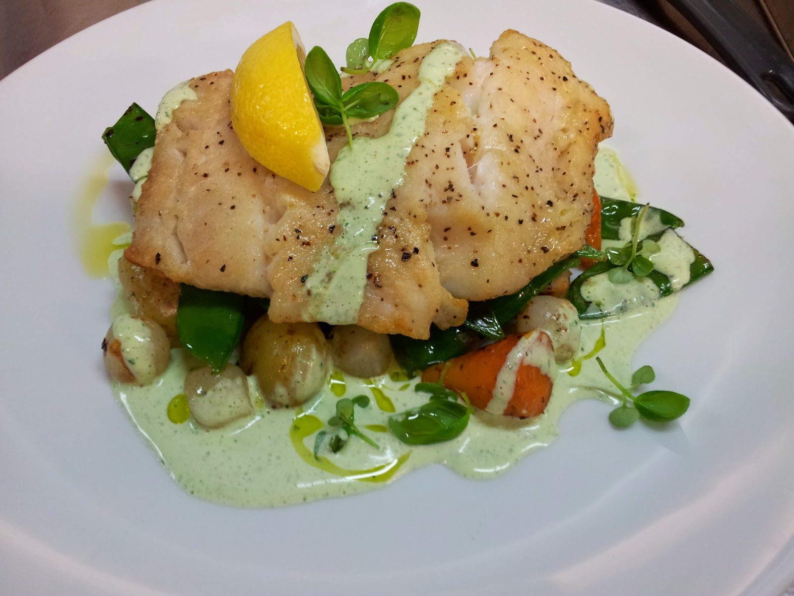 Food & pictures Panfried haddock fillet