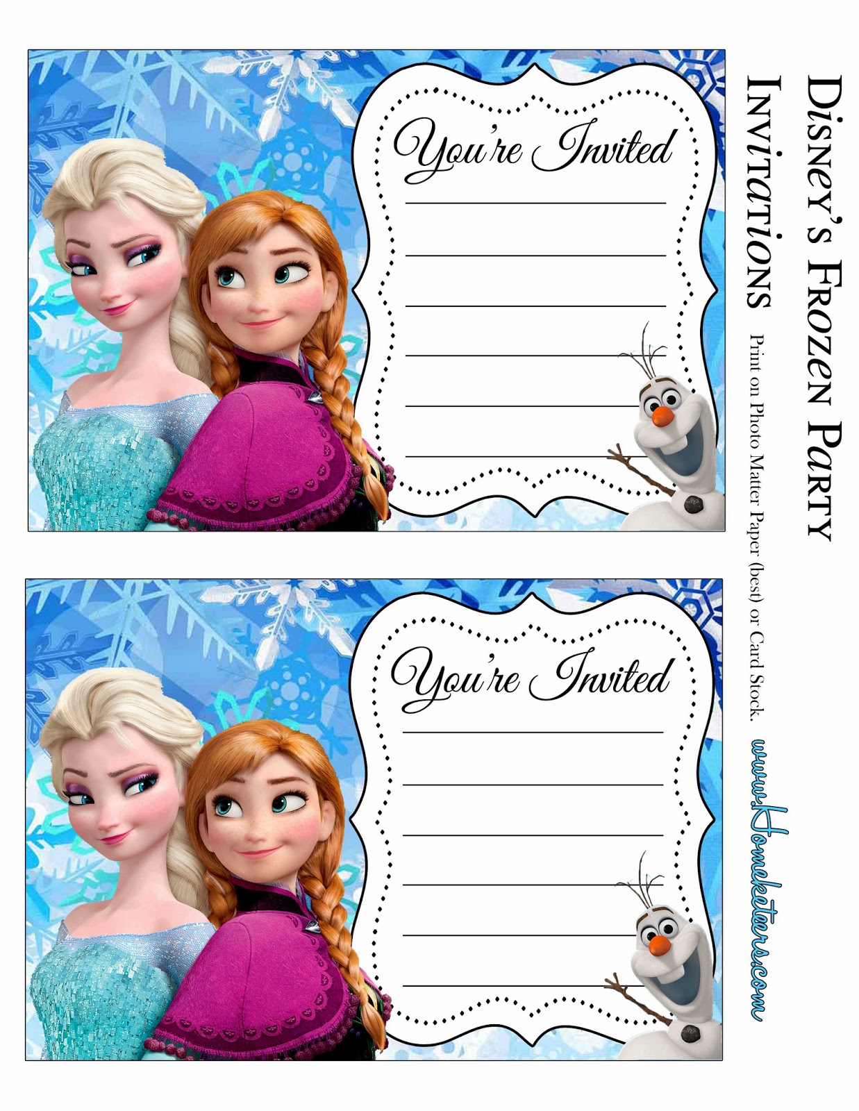 Frozen Party Free Printable Invitations Oh My Fiesta In English