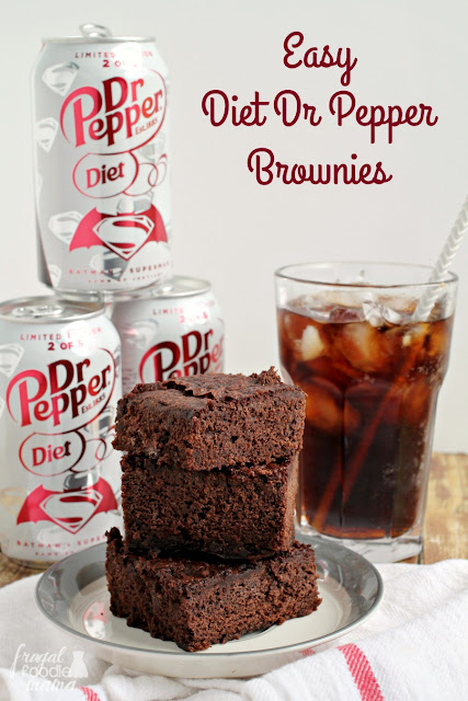 You only need 3 simple ingredients to whip up these fudgy & practically guilt-free Easy Diet Dr Pepper® Brownies.