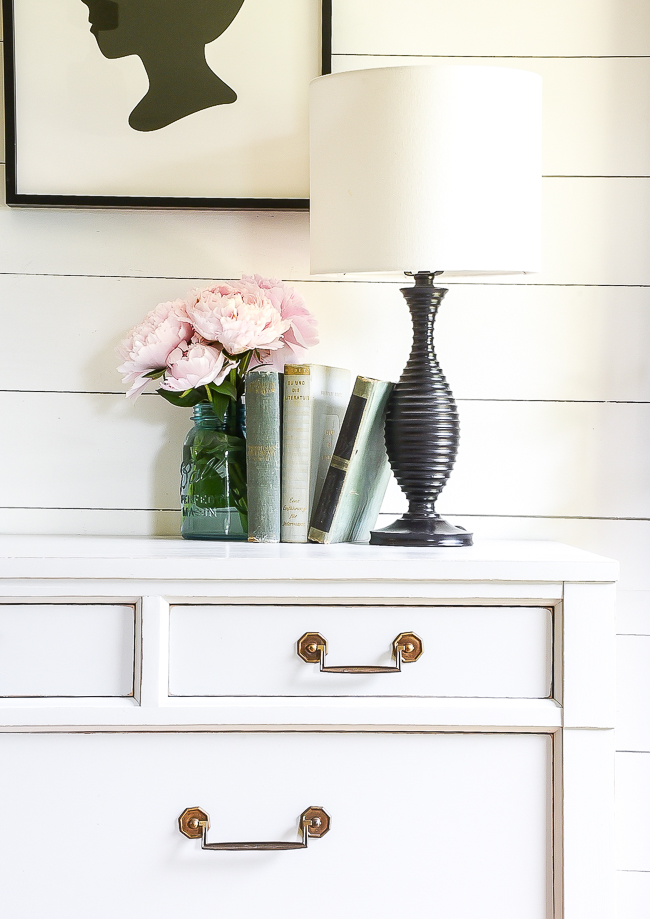 A Beautiful Distressed Pale Gray Vintage Dresser Makeover Little
