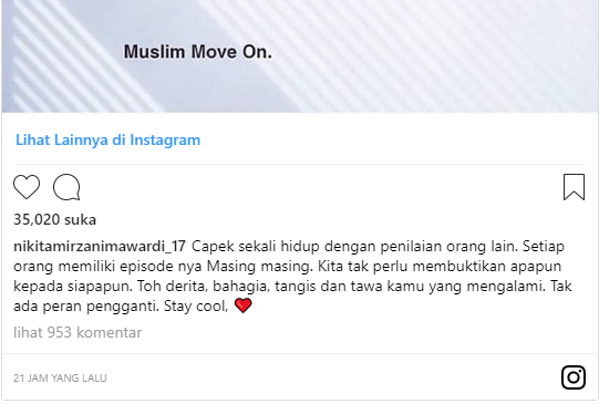 Selalu Dihujat Netter Perihal Keputusannya Untuk Hijrah, Ini yang Dikatakan Nikita Mirzani