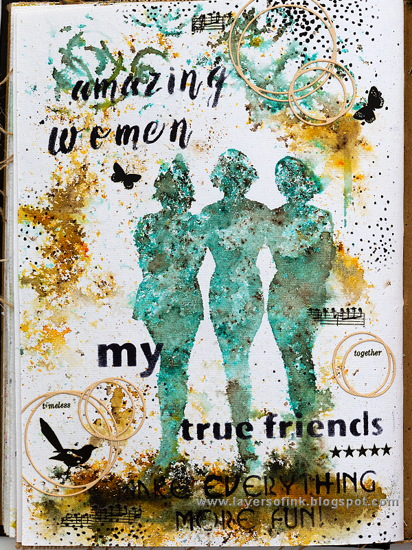 Layers of ink - Stencils and Infusions Tutorial by Anna-Karin Evaldsson with stencils by StencilGirl and Paper Artsy Infusions