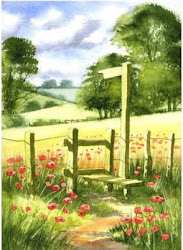 harrison terry painting watercolour watercolor paintings country tutorials step poppy landscape field techniques trees watercolours guides tutorial brushes watercolors drawings