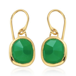 Kate Middleton - Monica Vinader Siren Wire Earrings in Green Onyx 