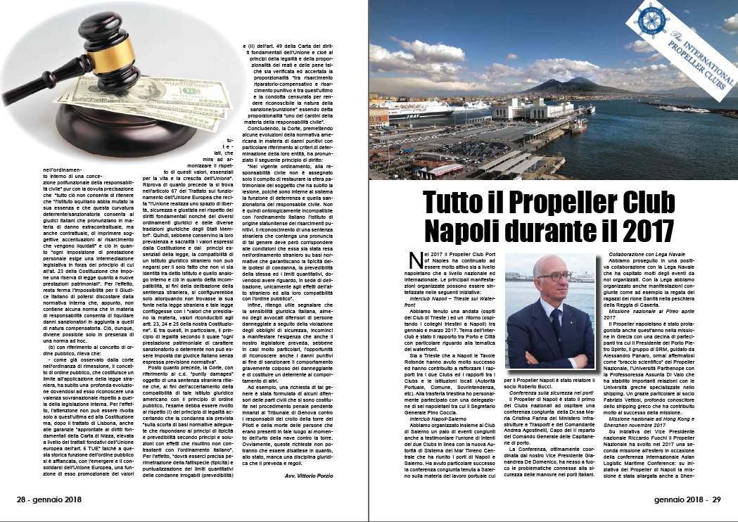 GEN 2018 PAG 29 Tutto il Propeller Club Napoli durante il 2017