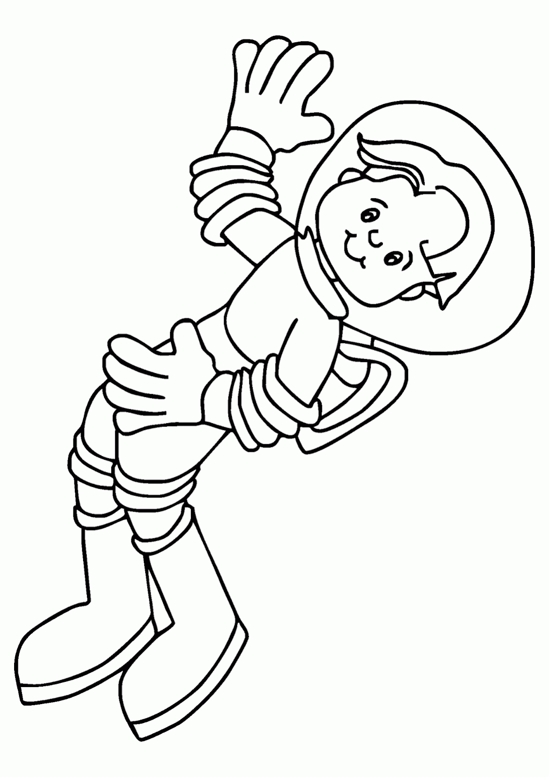 Gambar Mewarnai Astronot Antariksawan Contoh Anak Paud Download Animasi