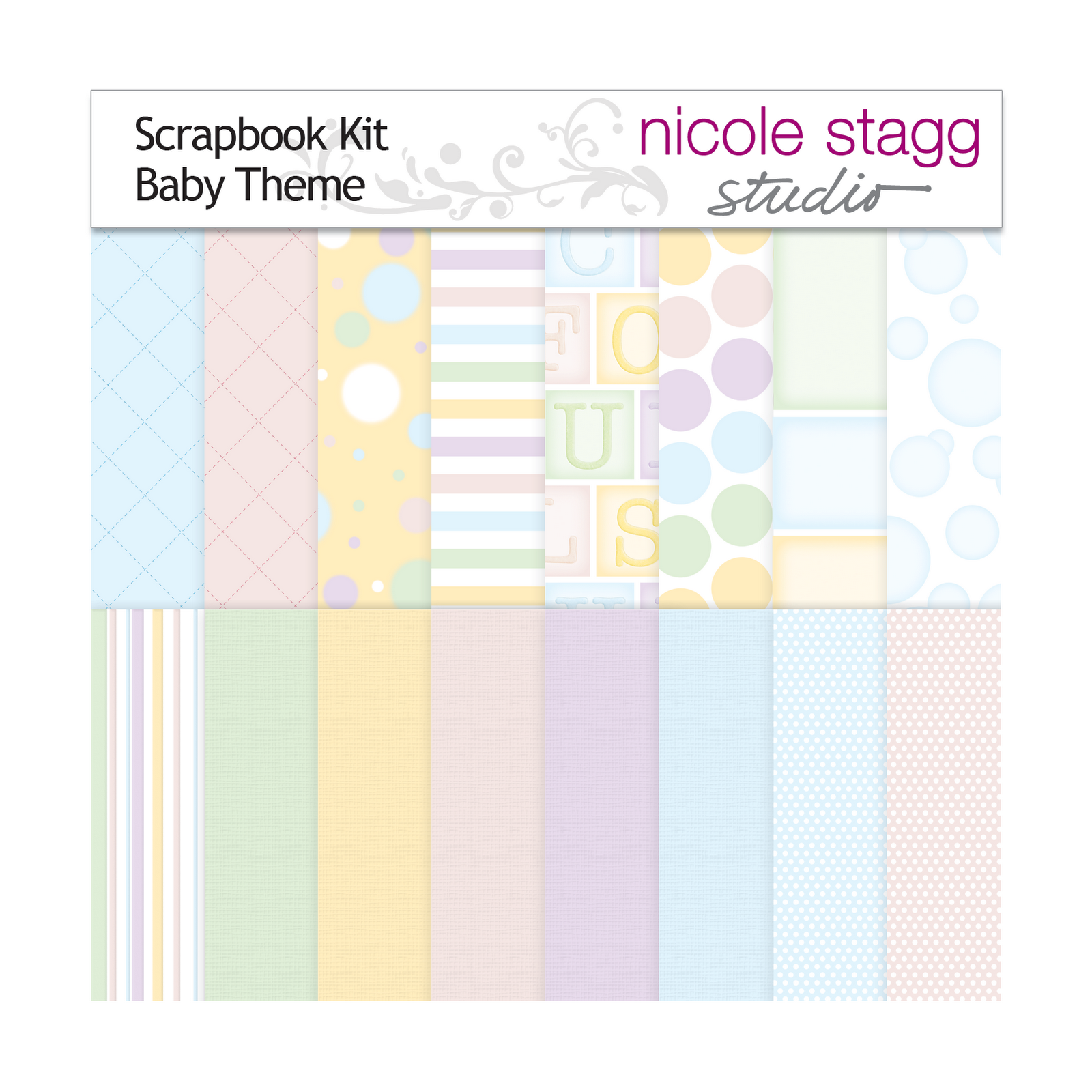 Now Available... Baby Scrapbook Kit (Digital) Nicole Stagg Studio