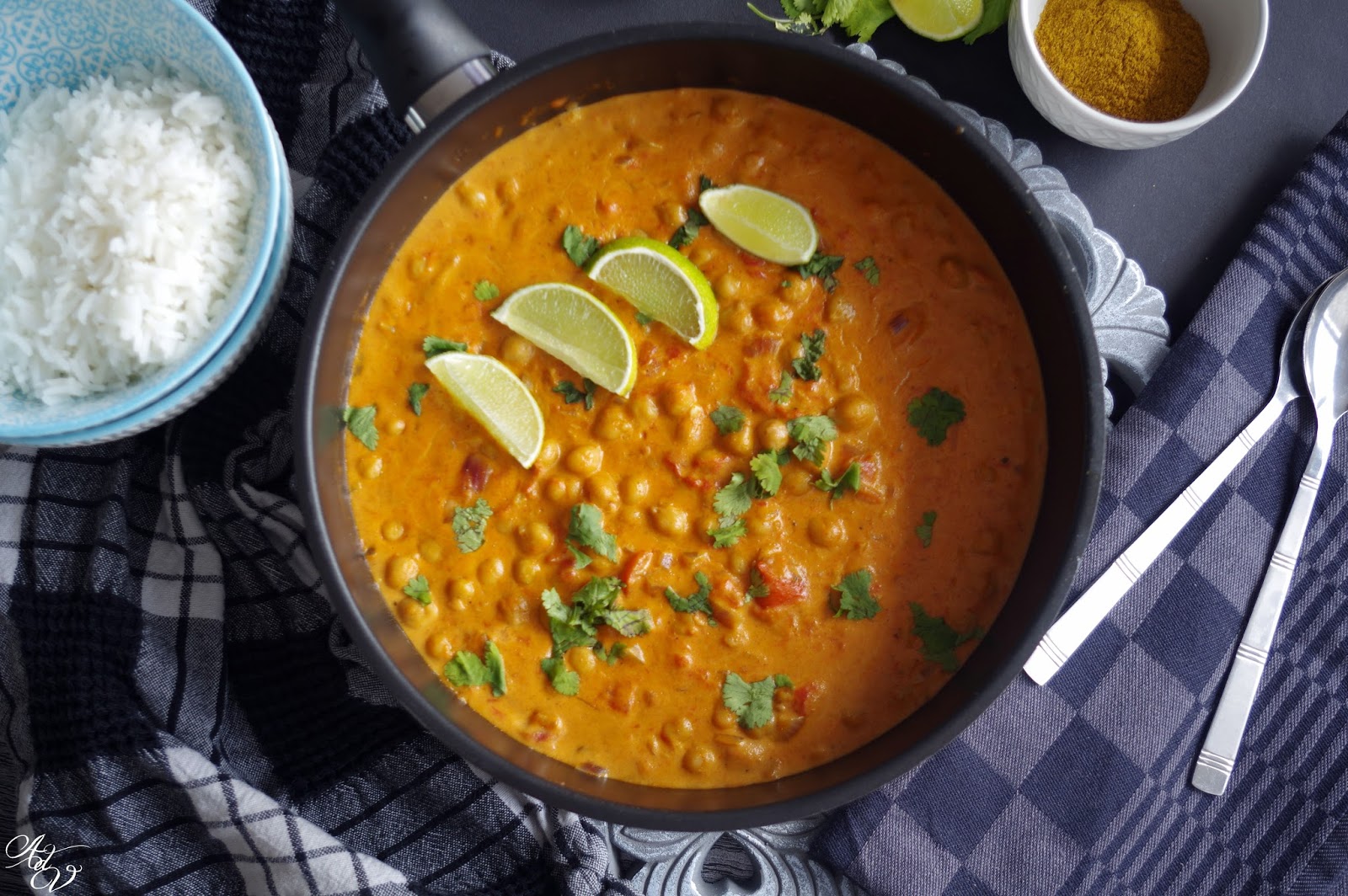 Curry de pois-chiches au lait de coco (Vegan & sans gluten)
