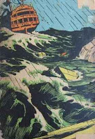 Aventuras de Hans Staden Aventuras de Hans Staden. Monteiro Lobato. Editora Brasiliense. Augustus (Augusto Mendes da Silva). Contracapa de Livro. Década de 1950. Década de 1960.