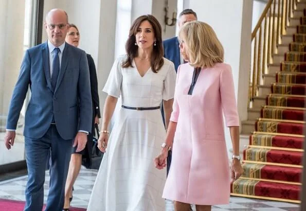 Crown Princess Mary visited Danish artist Sonja Ferlov Mancoba's exhibition at Pompidou Center together with Firsy Lady Brigitte Macron