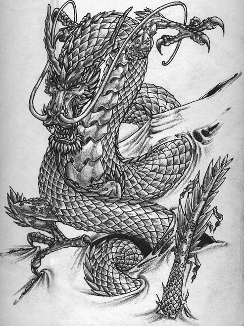 tribal dragon tattoo designs for men Chinese Dragon Tattoos:Slodive Tattoos