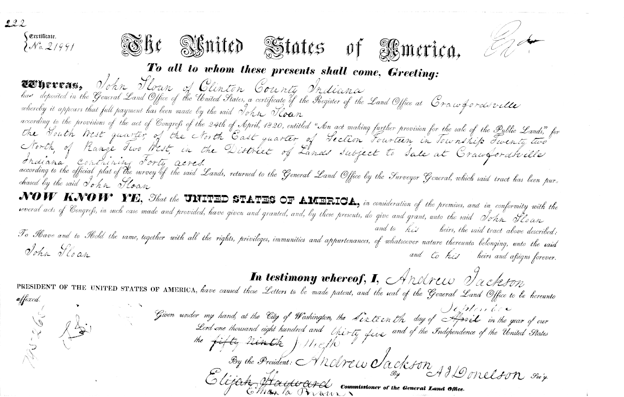 Generated Maps of Original Land Owners