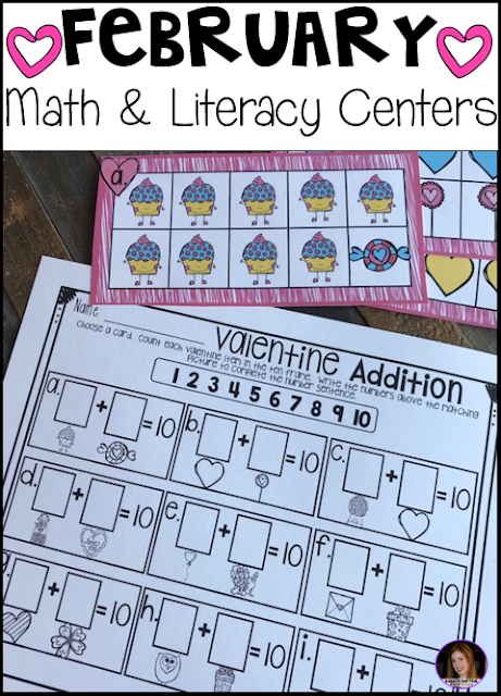 Valentine's Day, dental health and Groundhog's Day. This unit is full of fun hands-on math and literacy centers that are perfect for your kindergartners to help build a strong foundation in math, number sense and literacy skills.
