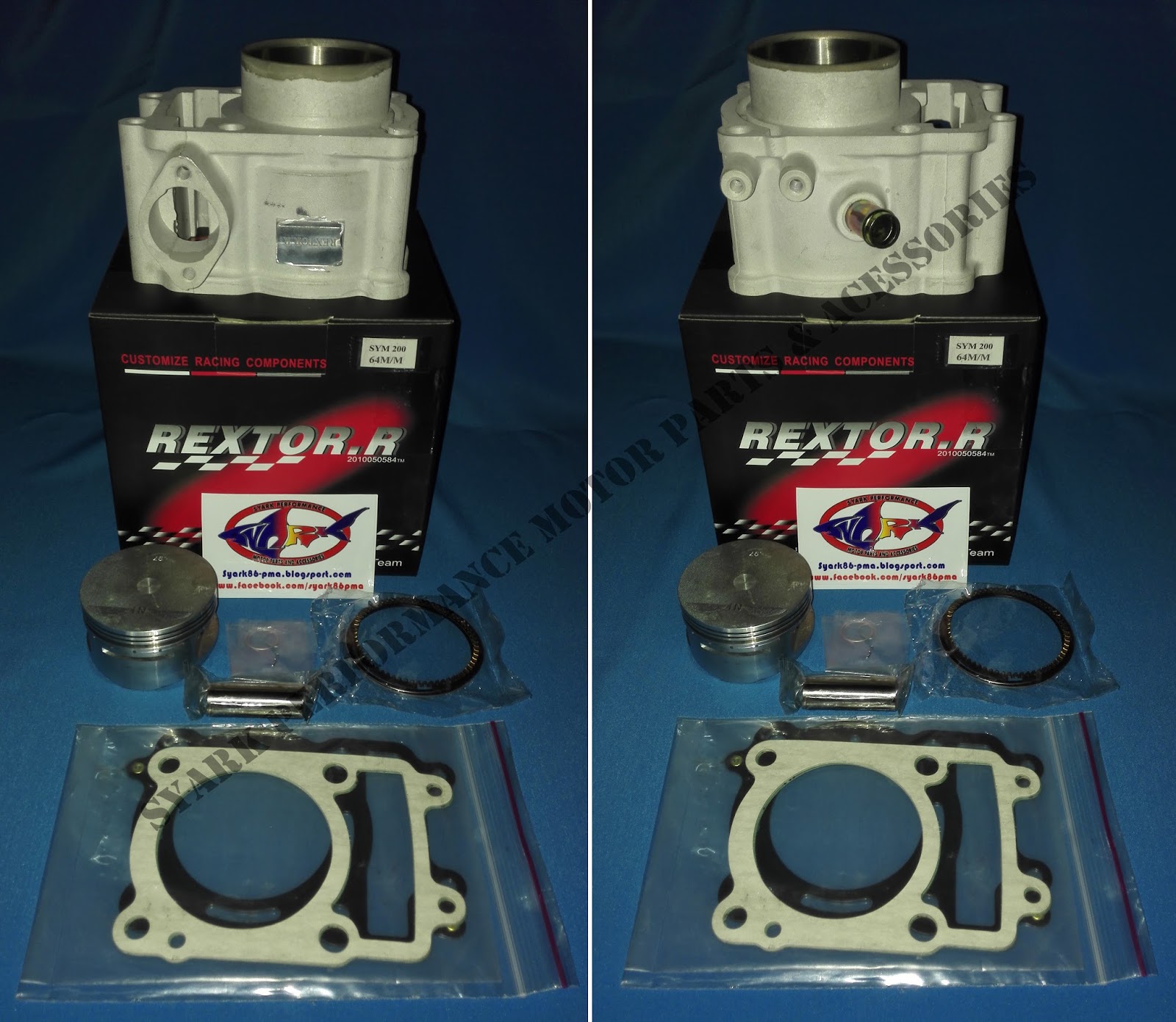 R Racing Block Set 64mm (CERAMIC MATERIAL) for SYM VTS 200/ GTS 200