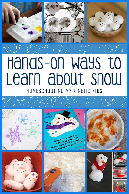 Hands-On STEM Ideas to Learn About Snow // Homeschooling My Kinetic Kids // Science // Technology // Engineering // Math // hands-on learning // winter fun