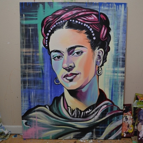 14-Frida-Kahlo-Jonathan-Harris-Celebrity-Paintings-Images-and-Videos-www-designstack-co