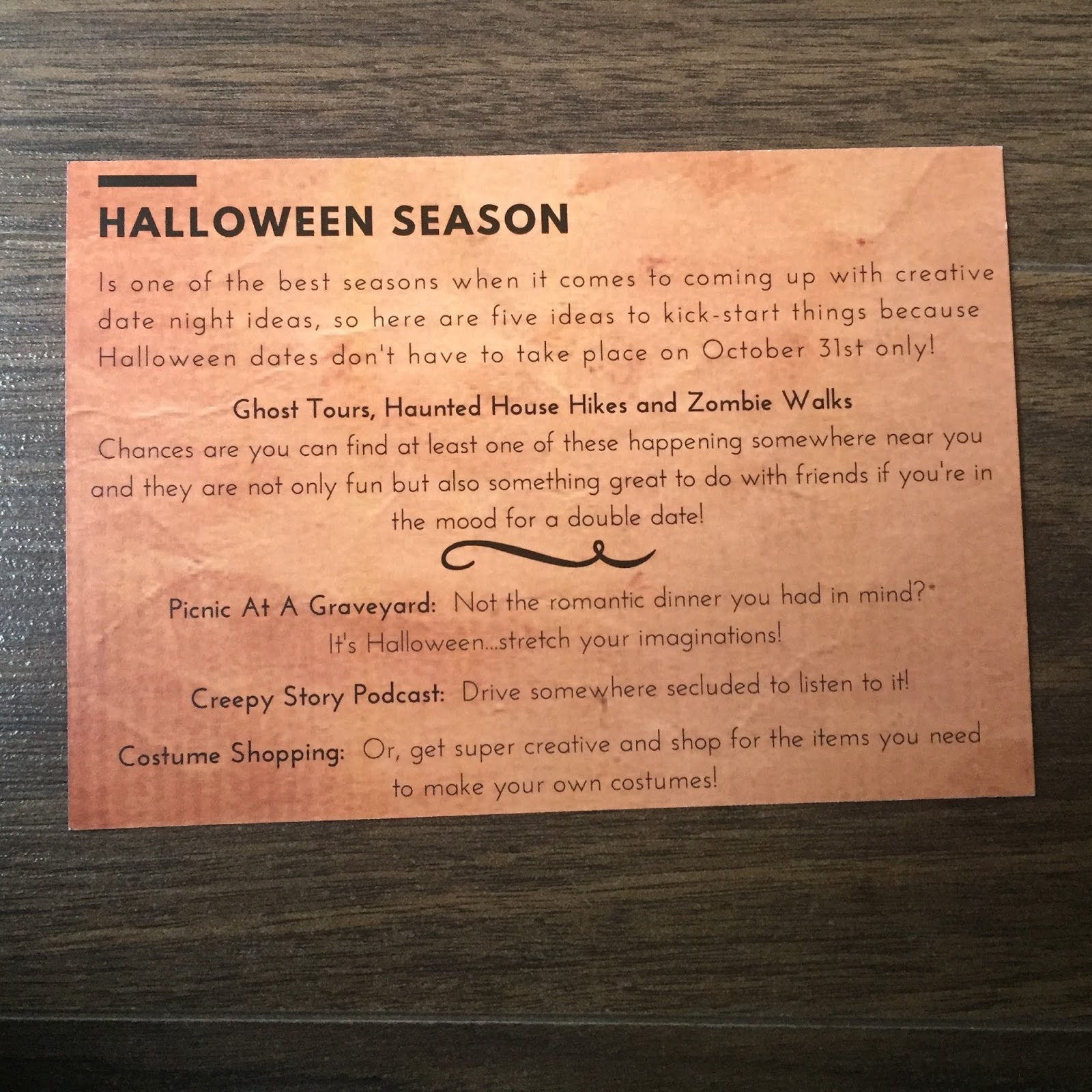 date or creepy? idea Good date or creepy? idea Good