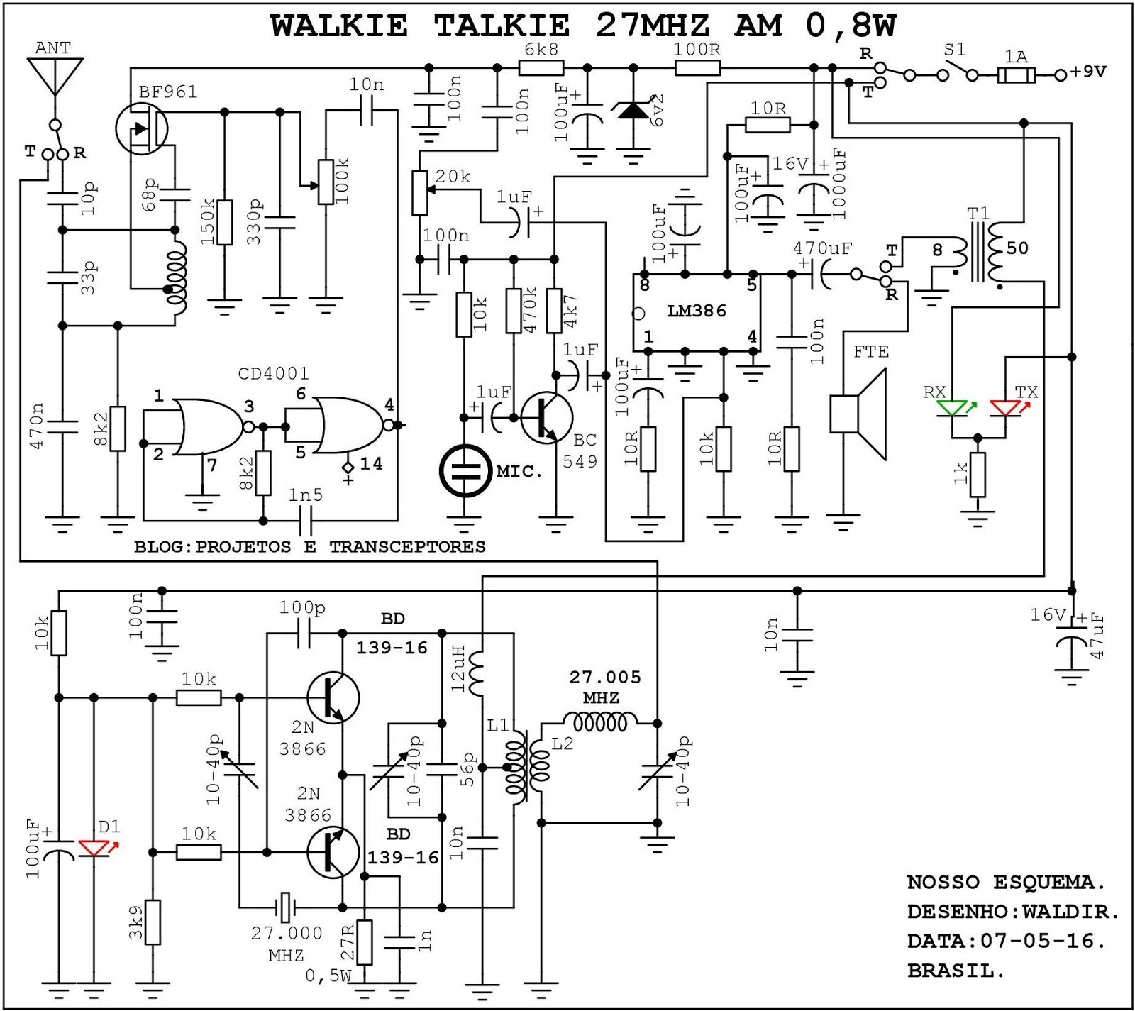 1 - 200 Transistor Circuits Circuit diagram, Electronic schematics, Electronics 