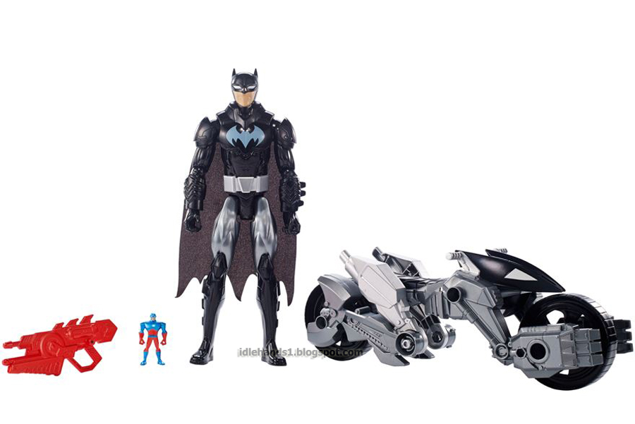 justice league action twin blast batman & batmobile