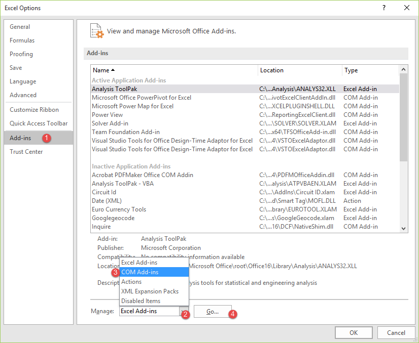 How To Enable The Power BI Add-Ins in Excel 2013 and Excel 2016 ...