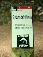 Plafó informatiu de l'ermita de ant Quirze de Subiradells