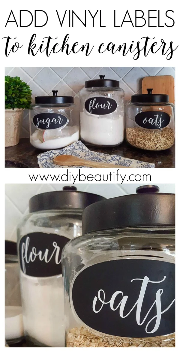 vinyl labels for kitchen canisters
