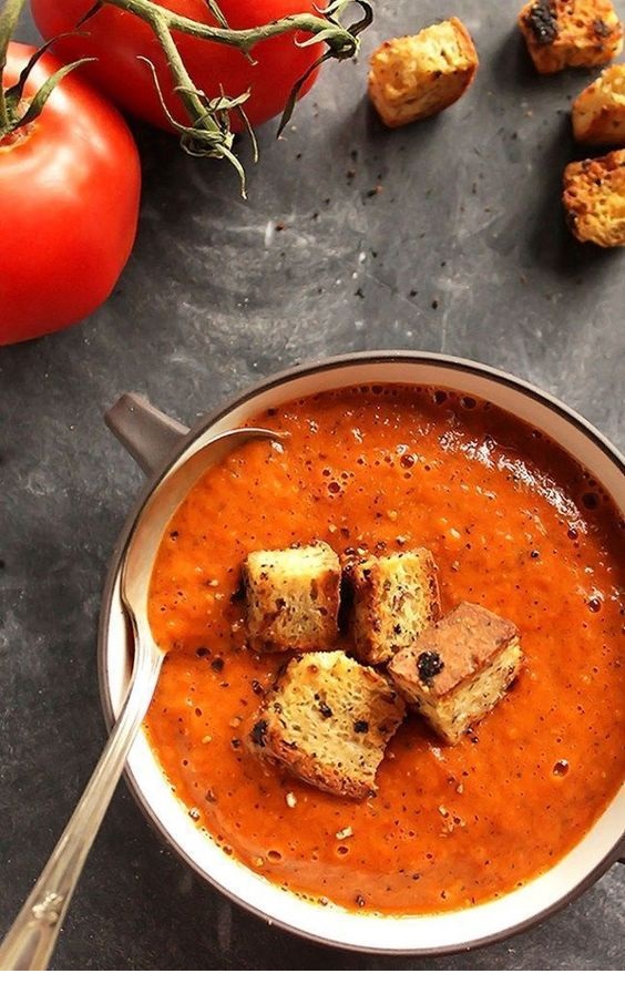 Healing Roasted Tomato and Red Pepper Soup