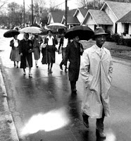Photo: Montgomery Bus Boycott in Rain