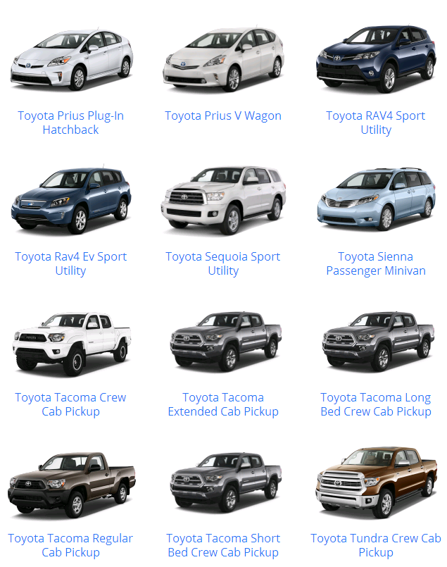 Các Dòng Xe Toyota & Mẫu Xe Toyota Từ Trước Đến Nay