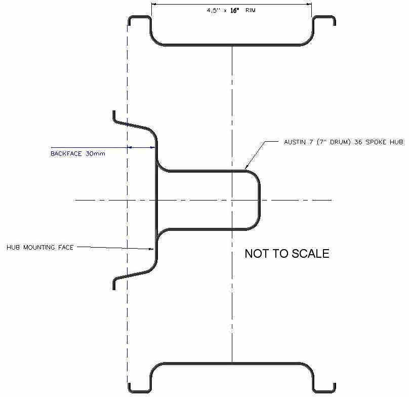 Austin Seven Special Wheels and tyres