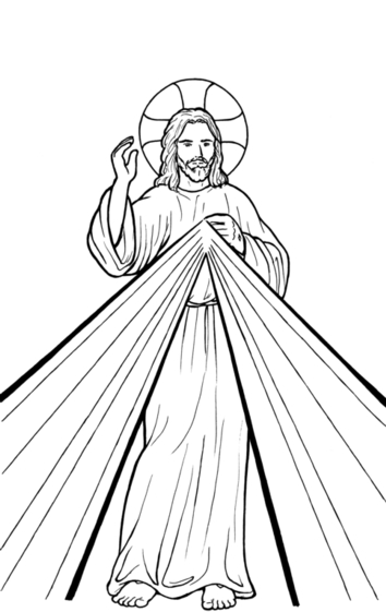 Divine Mercy Coloring Page