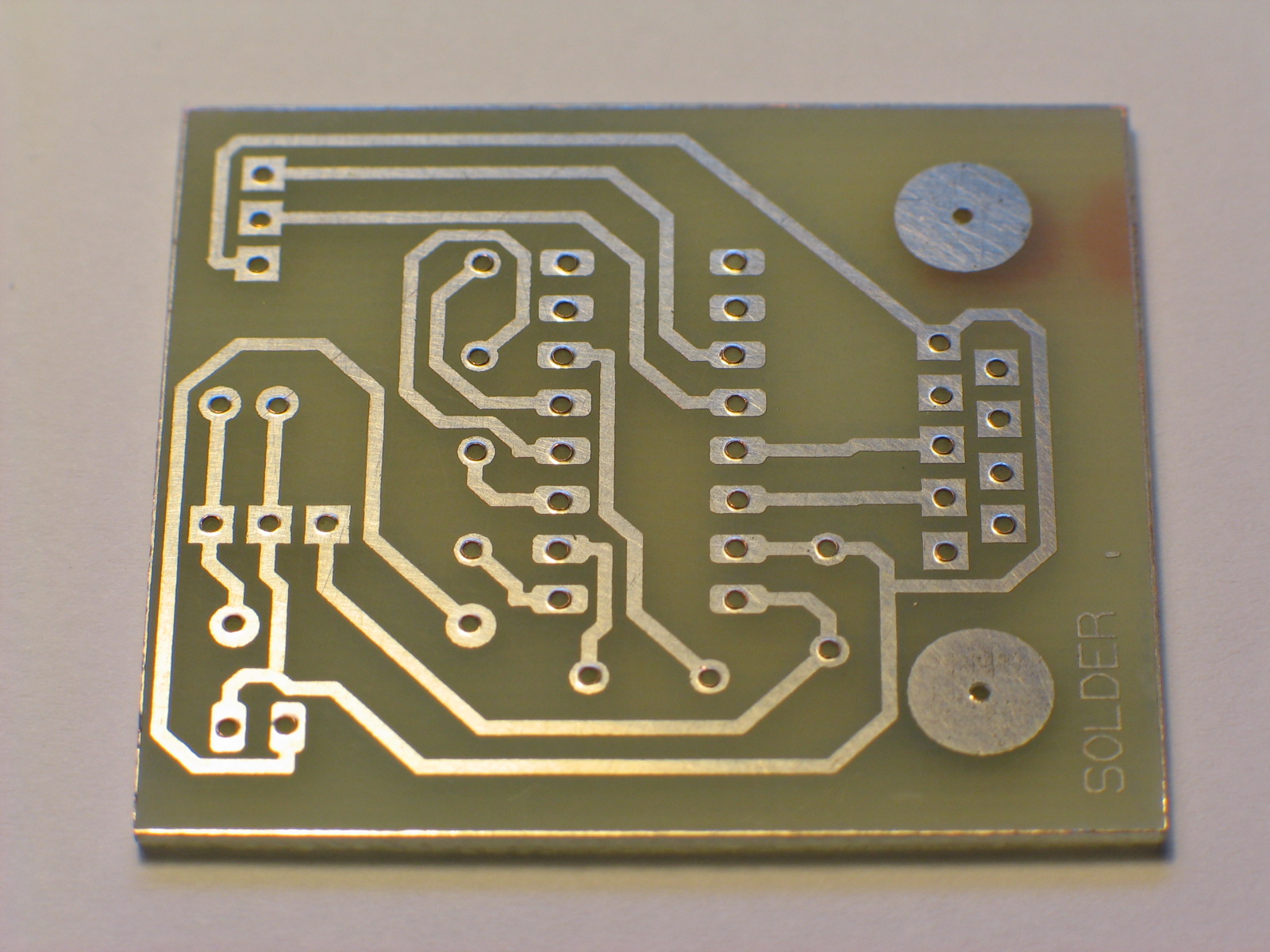 Amiga projects Home  made printed circuit  board PCB  for 