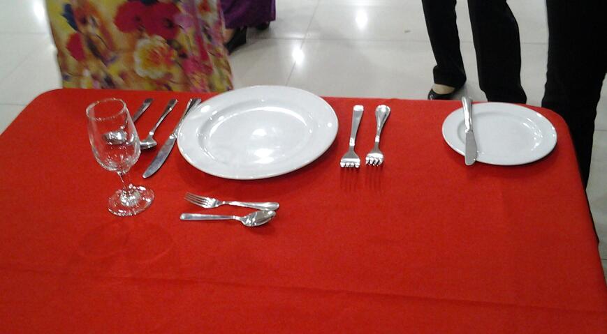 Food And Beverages Table Setting, Table D Hote Cover