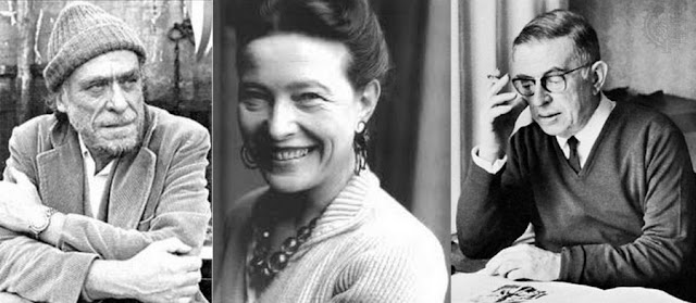 Hóspedes famosos do Chelsea Hotel, em Nova York: Bukowski, Simone de Beauvoir e Jean-Paul Sartre