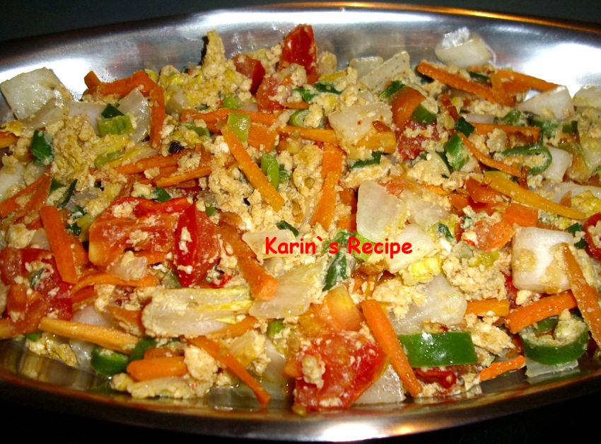 Karin s Recipe Orak Arik  Sayuran Scrambled Vegetables Egg 