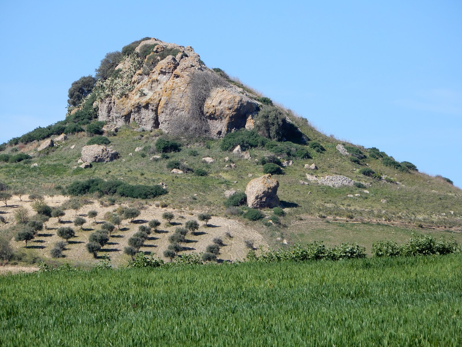 Le colline nel territorio di Serrenti