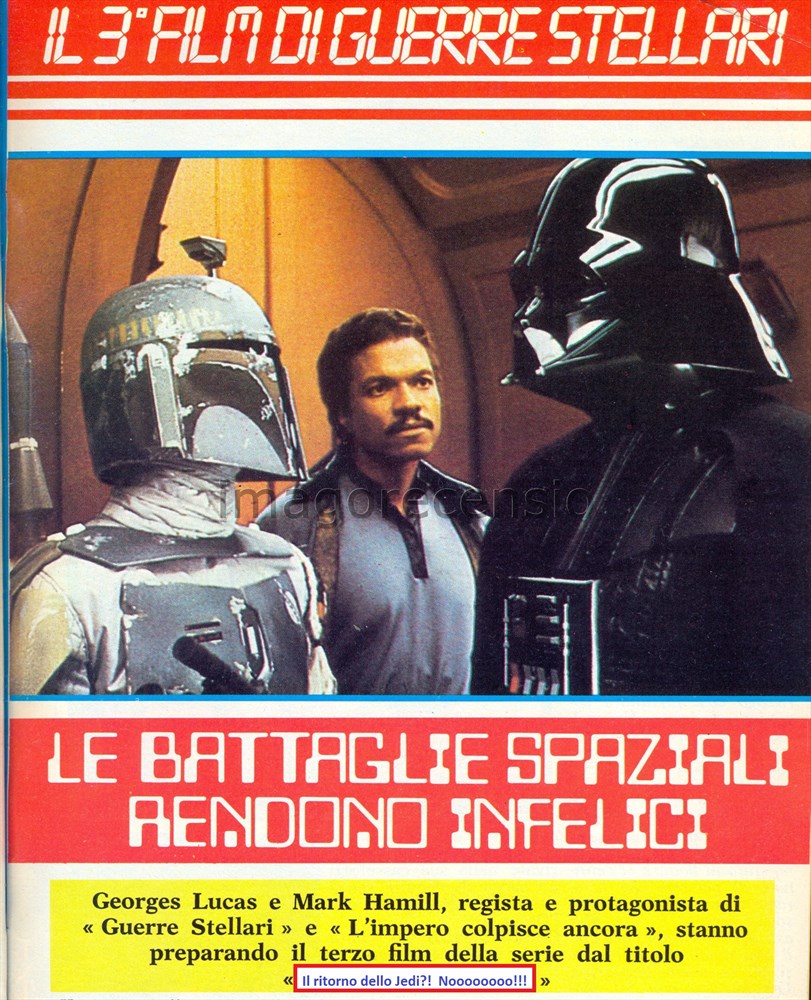 Imago Recensio Il titolo del terzo film di &quot;Guerre Stellari&quot; saràààà