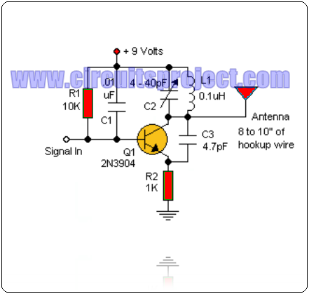 Simple RF Oscillator Circuit Diagram