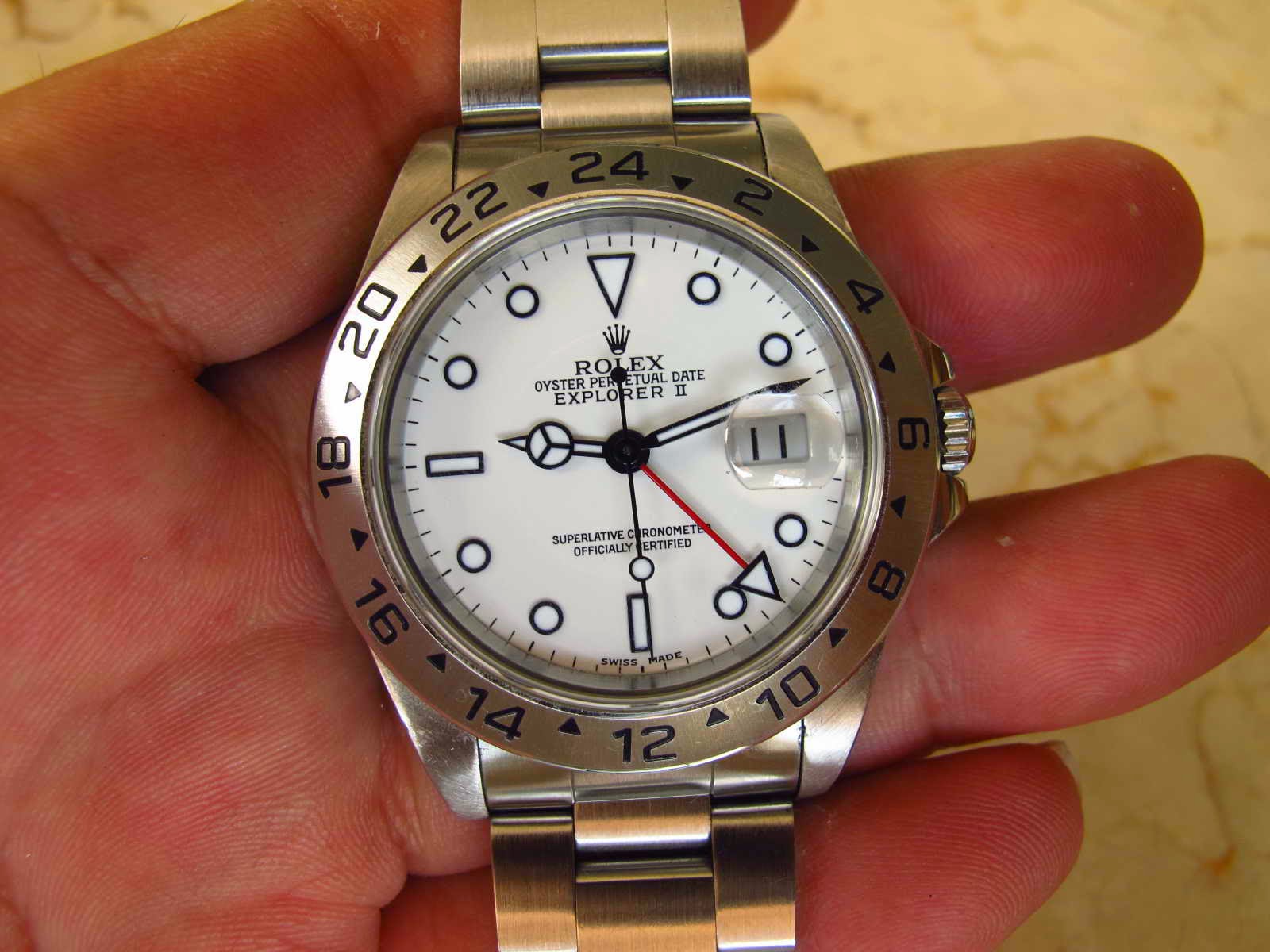 ROLEX EXPLORER II WHITE DIAL 