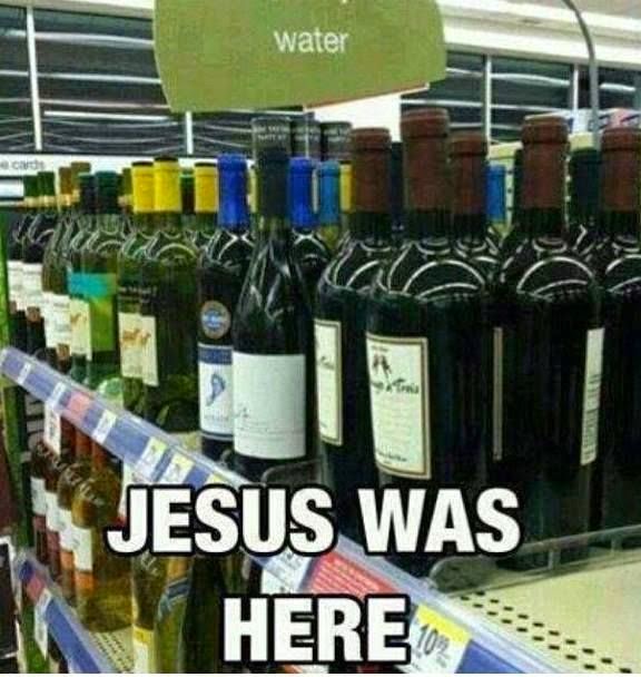 Image result for jesus water to wine meme