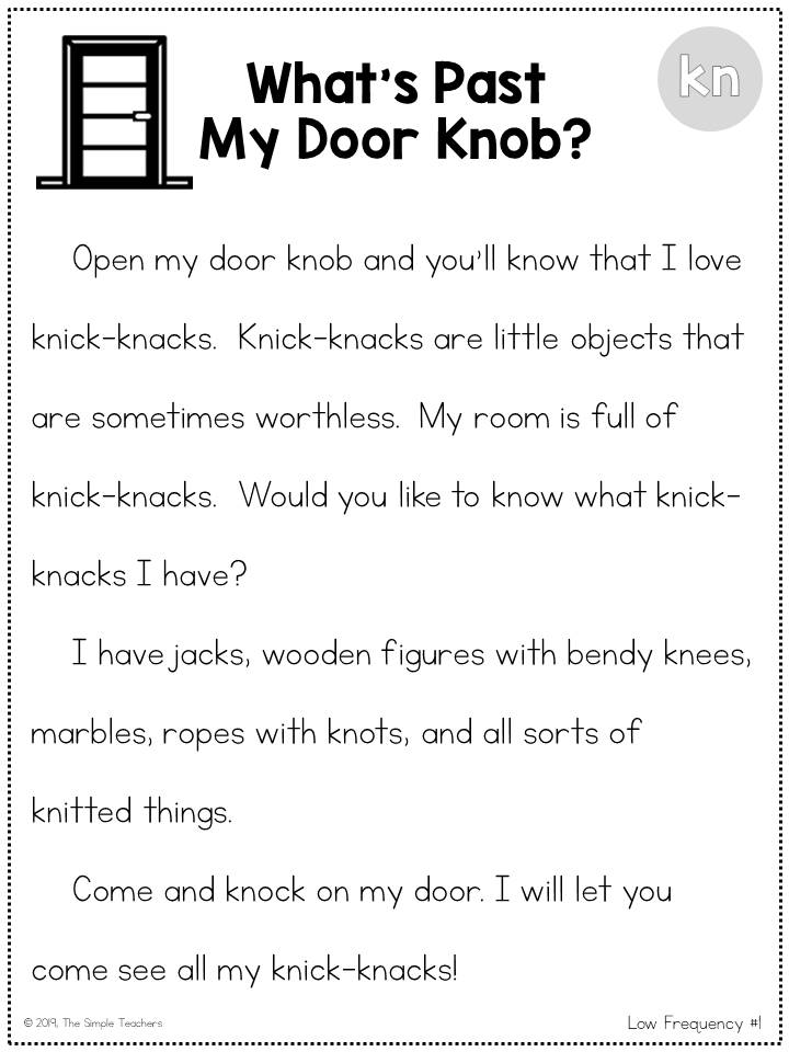 The Simple Teachers Low Frequency Phonics Lessons and Decodable Passages