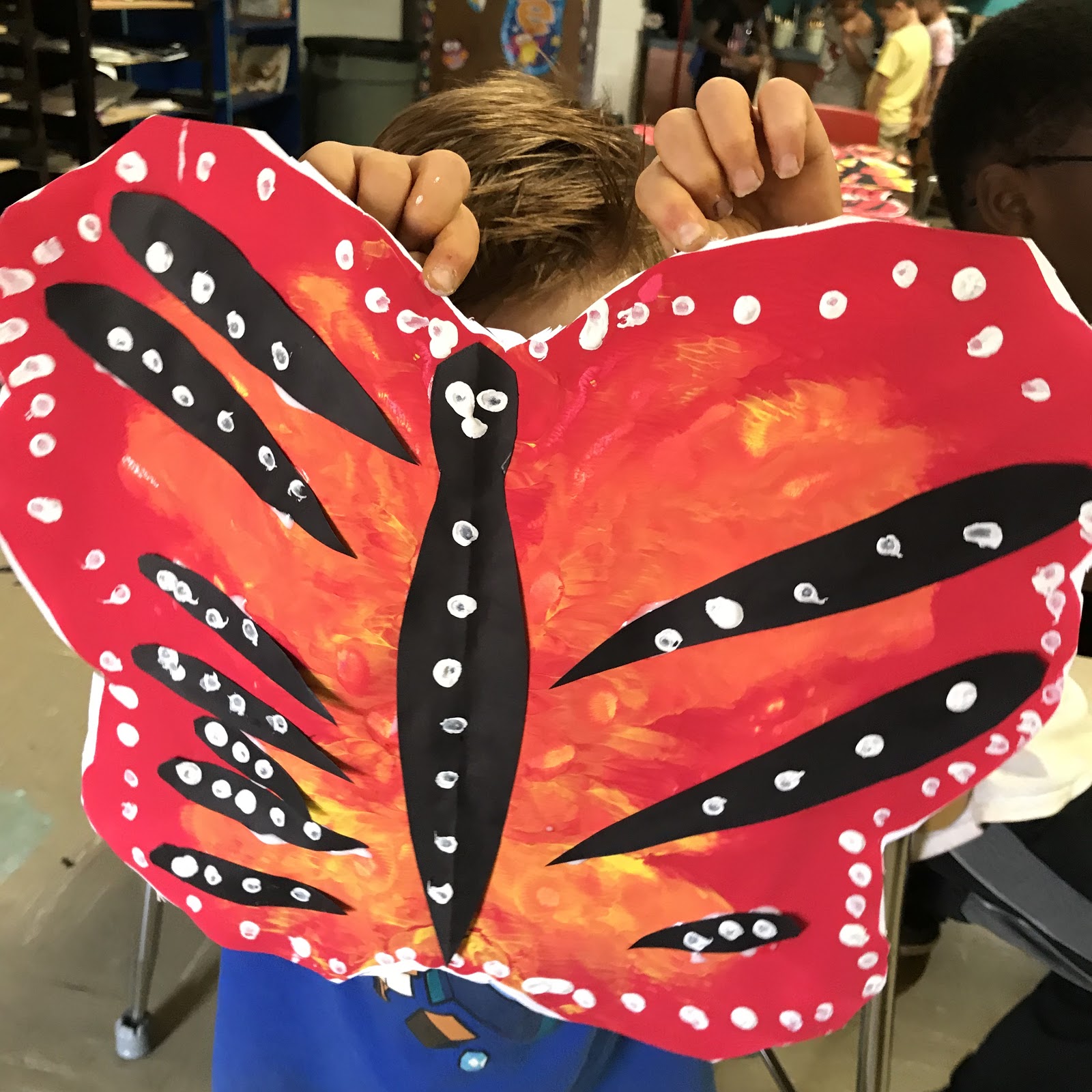 Elements of the Art Room Kindergarten Symmetrical Monarch Butterflies